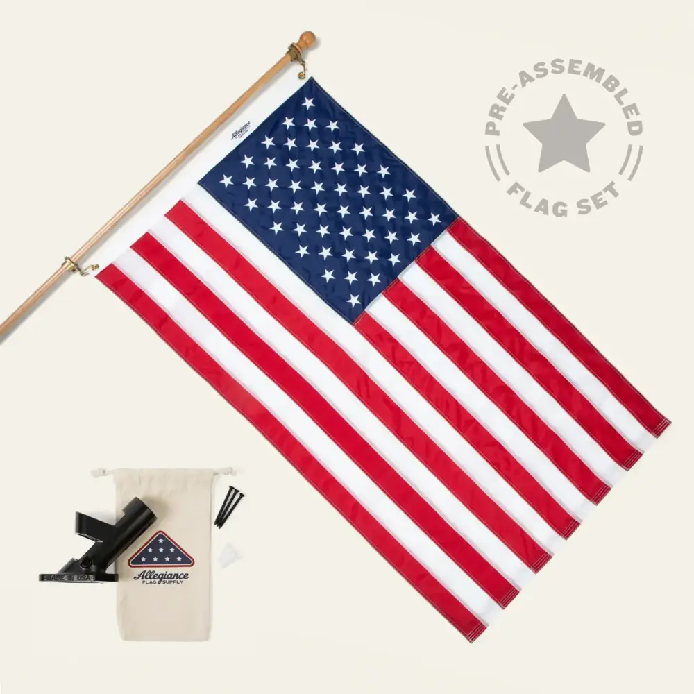 3' x 5' American Flag Set (Wholesale)