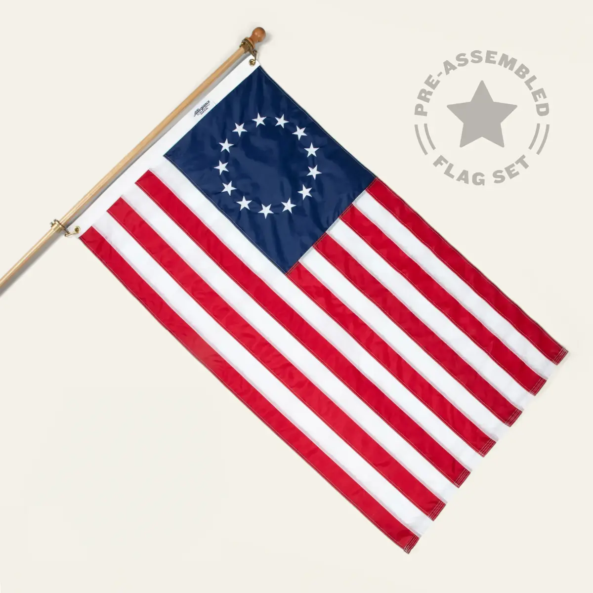 3' x 5' Betsy Ross Flag Set (Wholesale) - Image 12